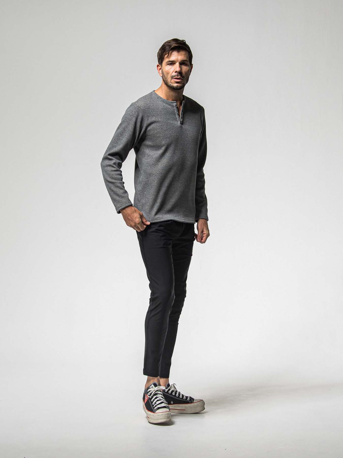 【予約品 8月31日(日) 締切】CHRIS EASY HEAT TUCK PANTS / クリス イージー ヒートタックパンツ / ブラック