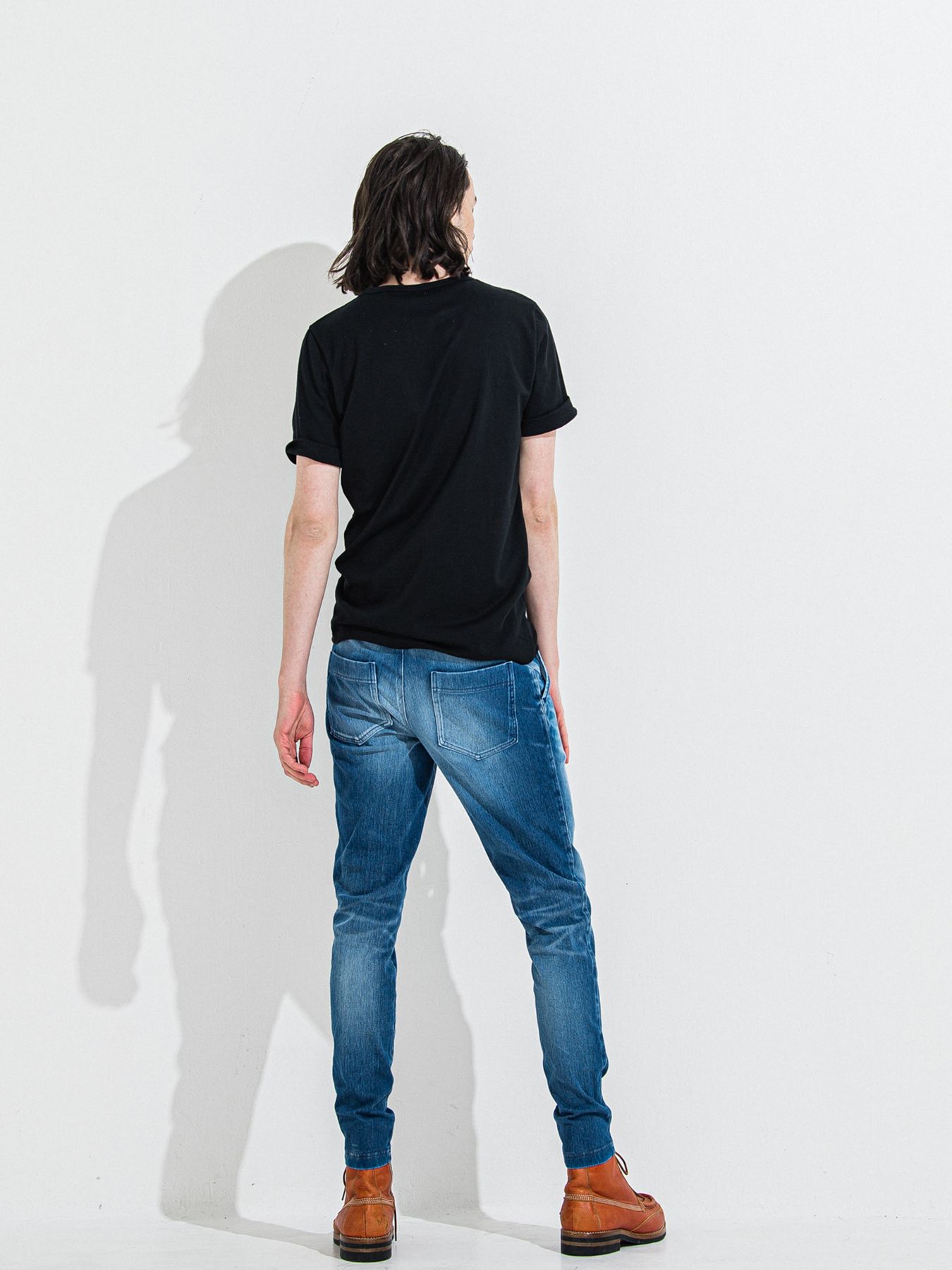 GIZA DAWN ROLL UP TEE / ギザドーンロールアップTシャツ / ブラック