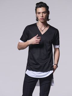 《先着予約品》  LayerdT-Shirt T-Shirt / レイヤードTシャツ / ブラック・ホワイト