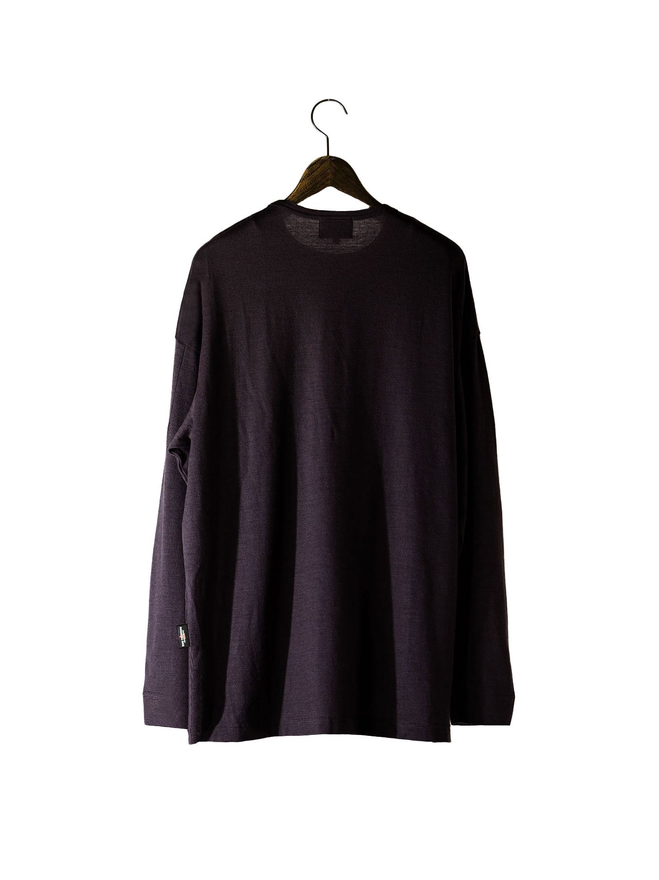 【予約品】 WASHABLE WOOL TEE / ウールTシャツ / チャコール