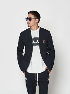 【予約品 10月9日(木) 締切】muta sweet no collar jacket / ノーカラージャケット / ネイビー【Acanthus × muta MARINE】