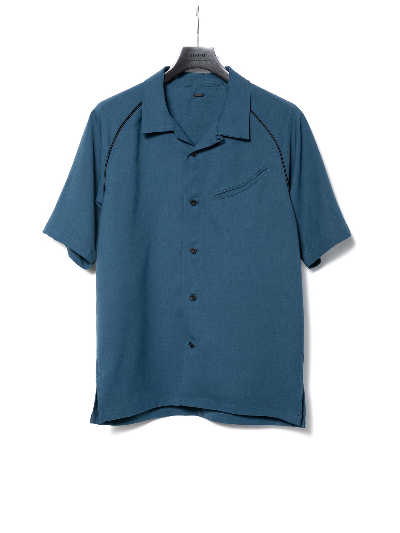 【予約品 10月12日(日) 締切】Polyester Stretch Twill H/S Bowling Shirt / ポリエステル ストレッチ ツイル 半袖 ボーリングシャツ / ブルーグリーン