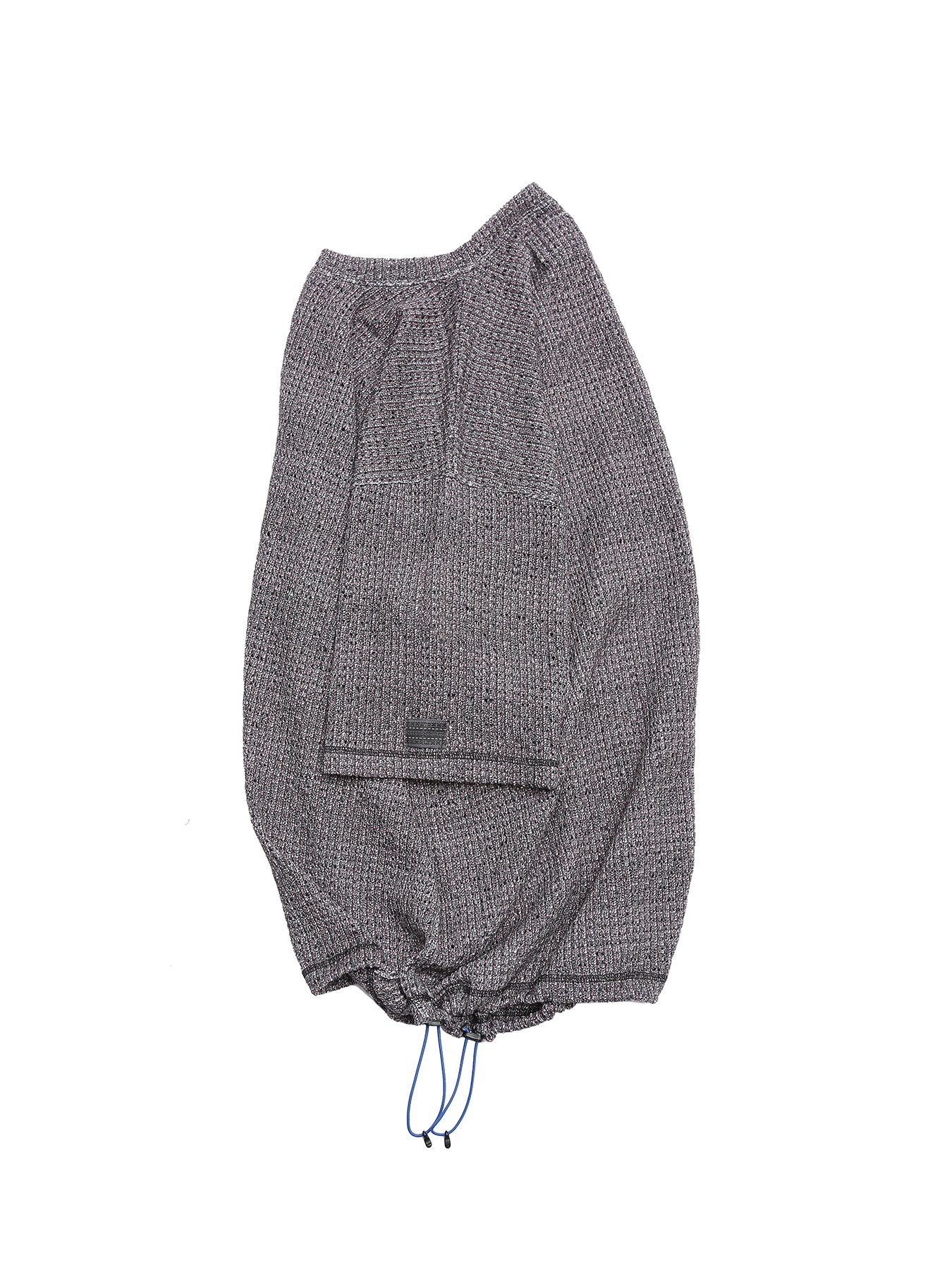 MIXED-MESH KNIT / メッシュニット Tシャツ / ミックスドブラック【QUOLT】