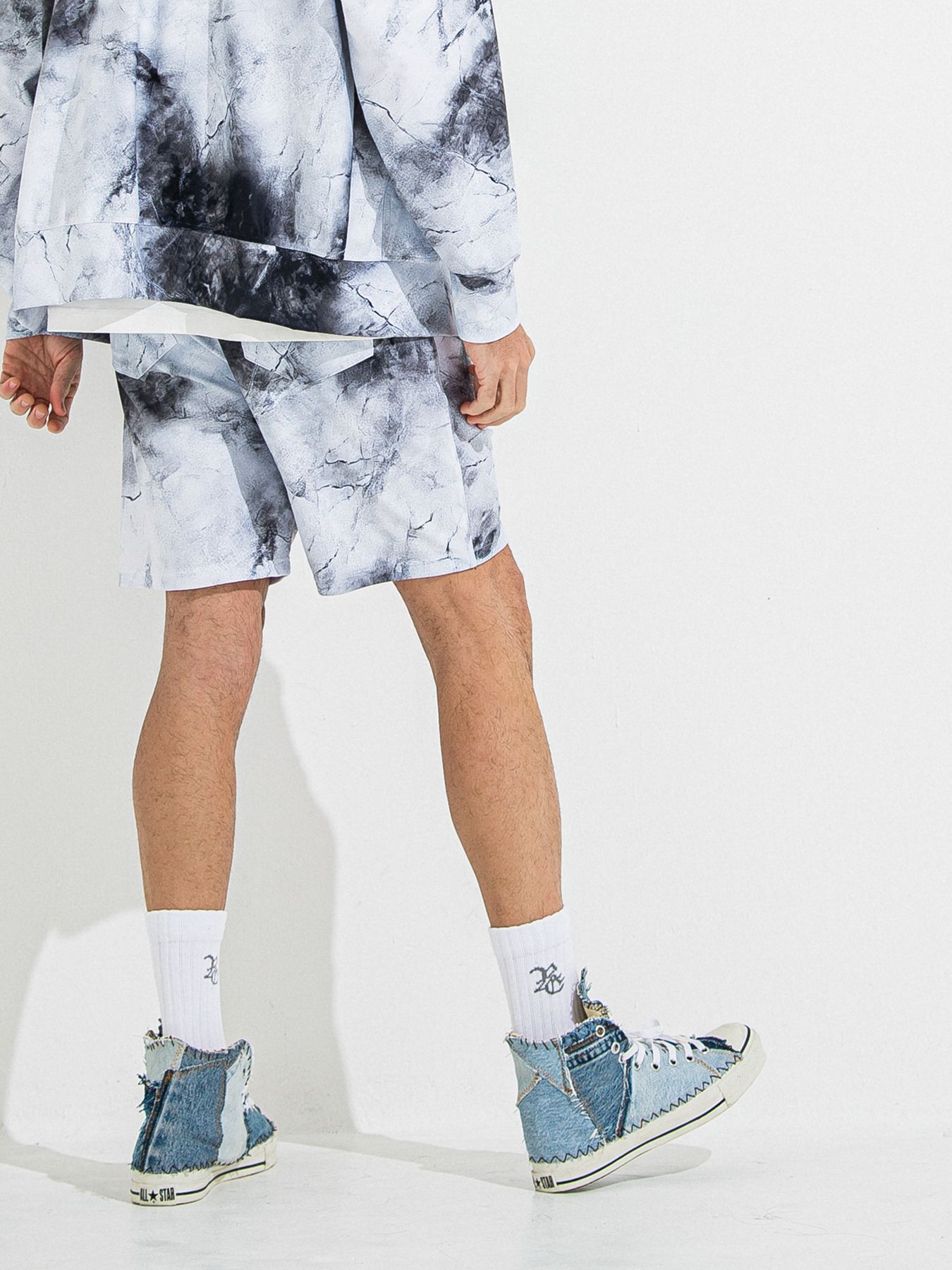 【予約品 】RASH SHORTS / ラッシュガード ショーツ / マーブルホワイト