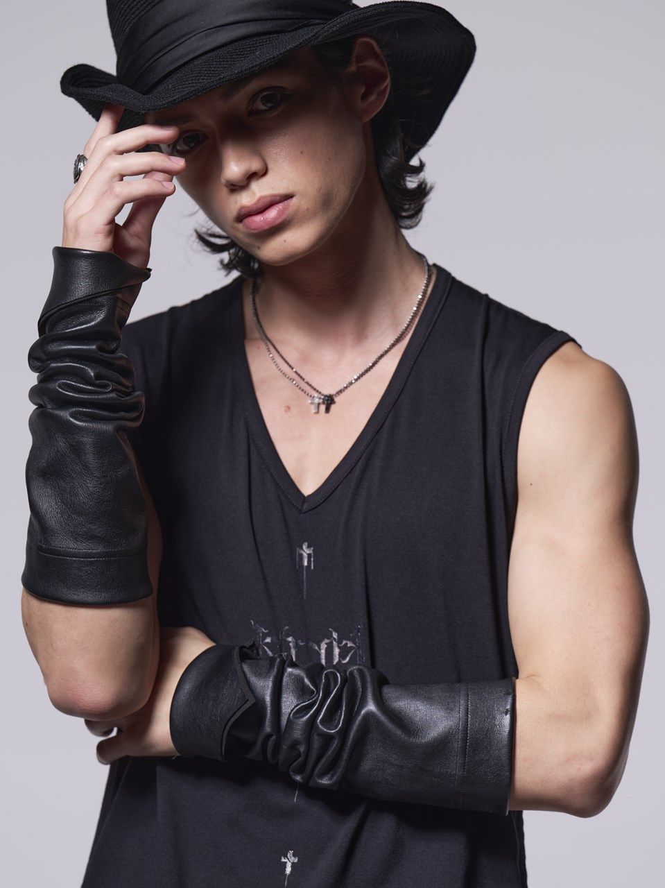 《予約品》 Deer LeatherArmBand / レザーアームバンド / ブラック