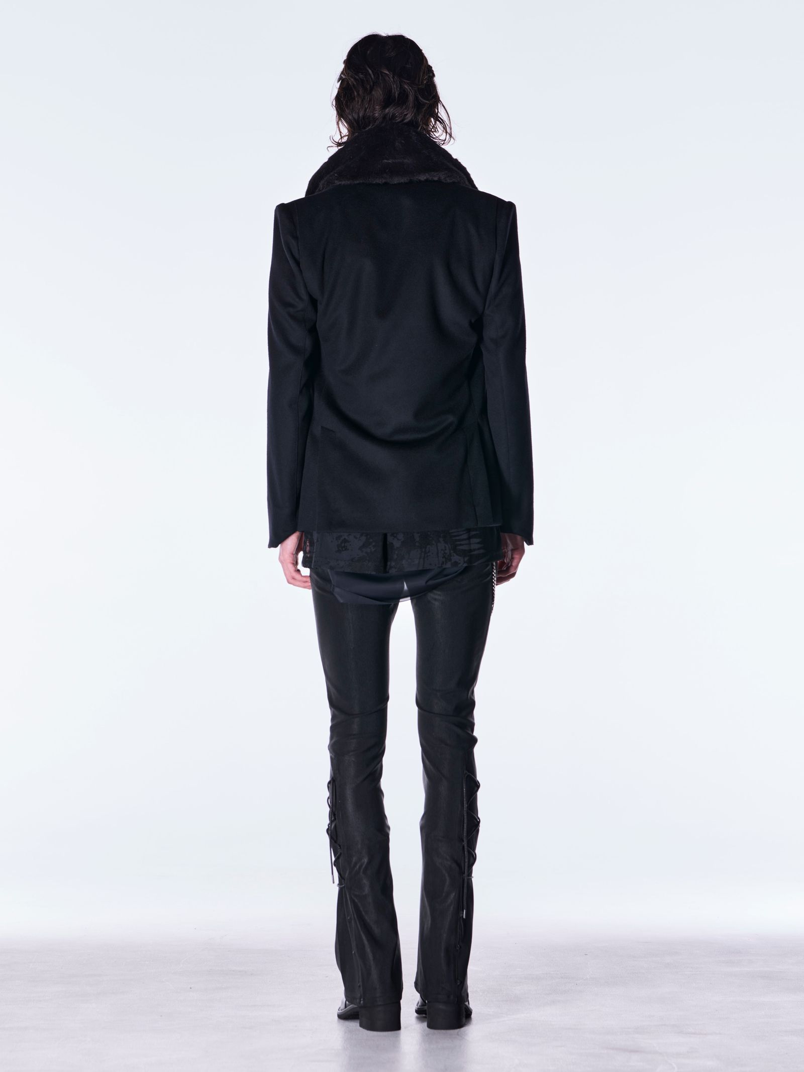 【予約品 6月29日(月) 締切】Beaver Fur Napoleon Jacket / ファー ナポレオンジャケット / ブラック