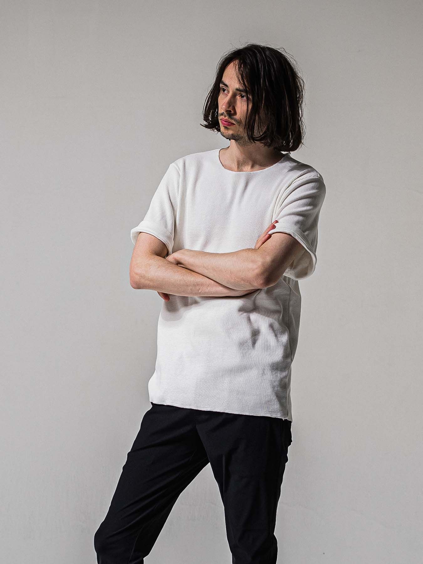 【予約品 11月16日(日) 締切】CUT OFF THERMAL T / カットオフサーマルTシャツ / ホワイト