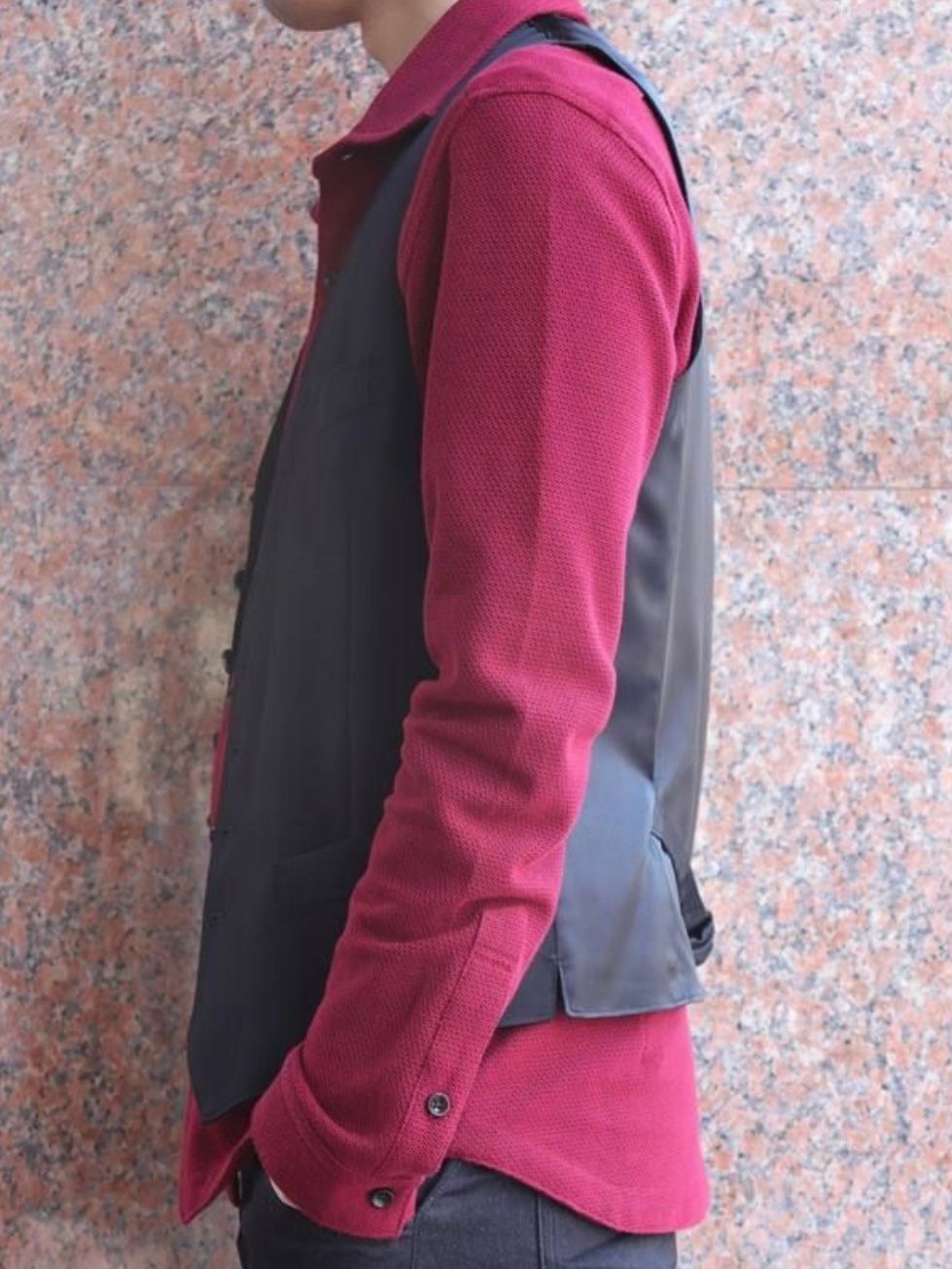 Vest ベスト GabadineStretch / Black 【kiryuyrik】