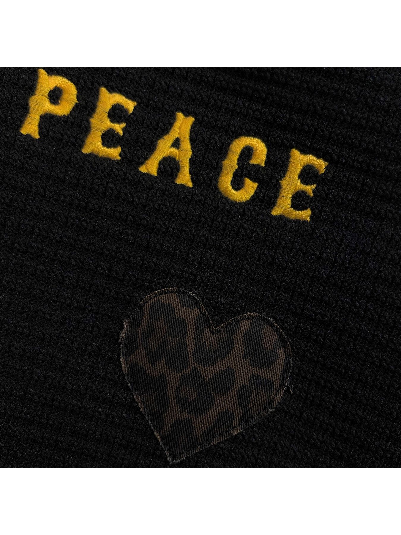 【予約品 3月9日(月) 18:00 締切】PATCH WAFFLE HOODIE / レザーパッチ ビッグワッフル ジップフーディ  / ブラック