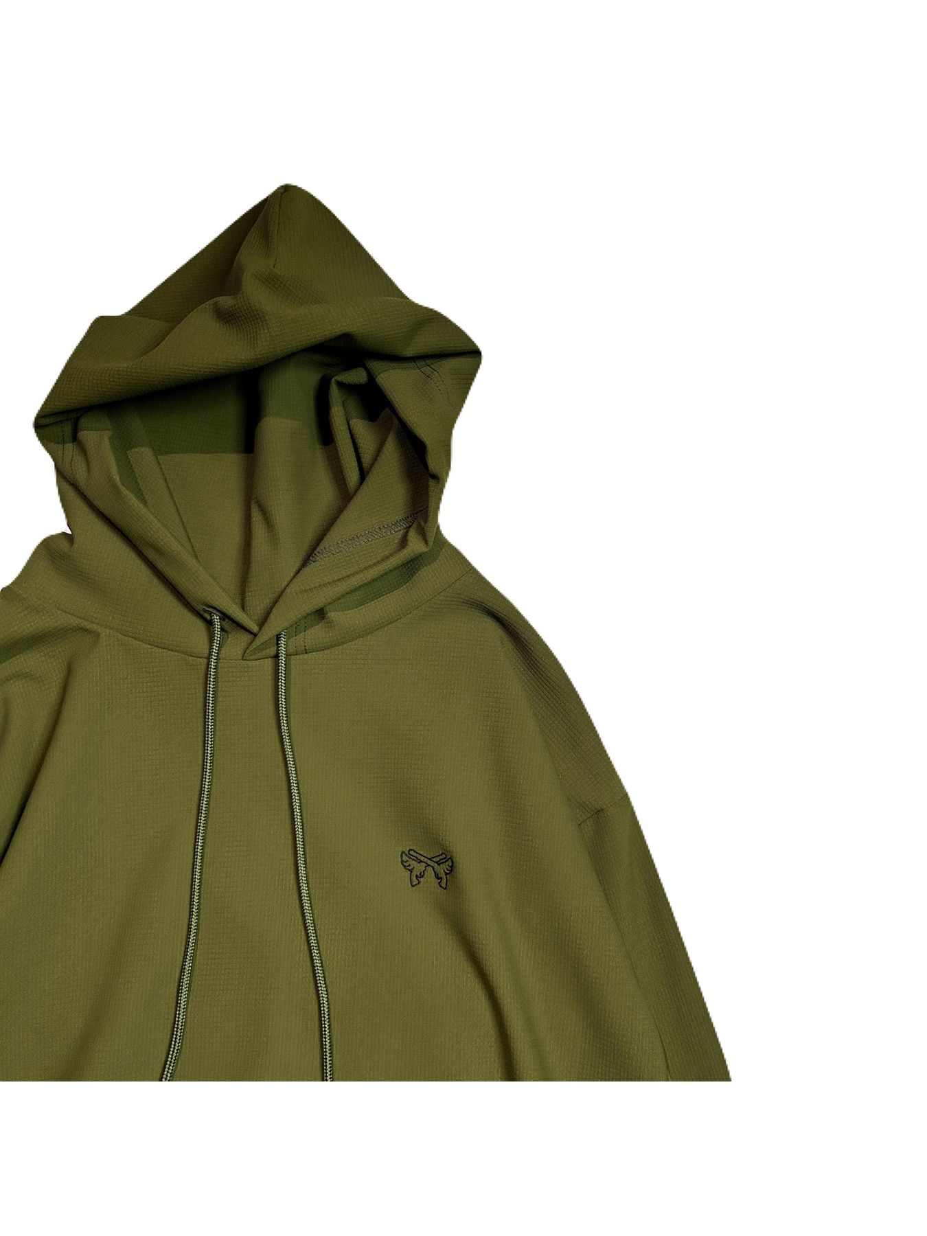 【予約品 8月10日(日) 締切 】WING EMB MESH HOODIE / ウイングエンボス メッシュフーディー / カーキ