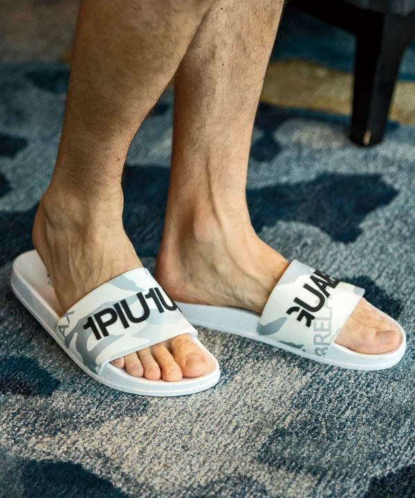 モノトーンカモ柄シャワーサンダルWHITE 【1PIU1UGUALE3 RELAX】