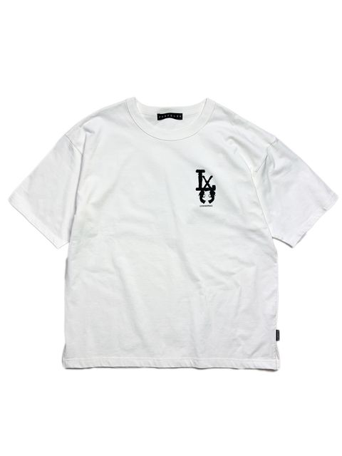 LA FAR PRINT S/S T / LA ファーフロッキープリント オーガニックコットン Tシャツ / ホワイト