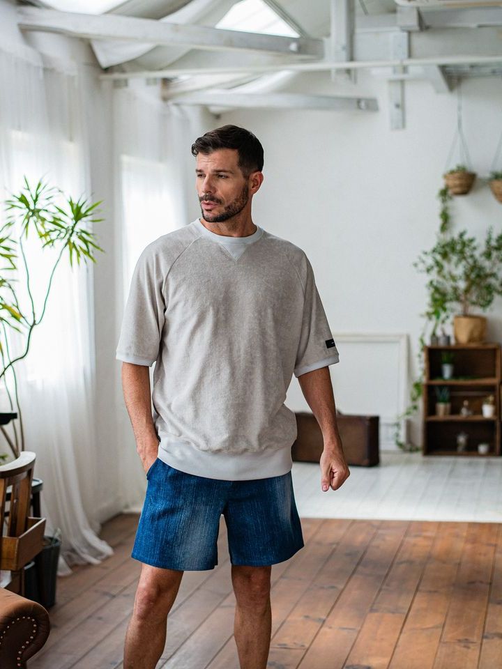 《予約品3月3日18：00締め》 PAT SHORTS / ベルト付きショーツ / デニム