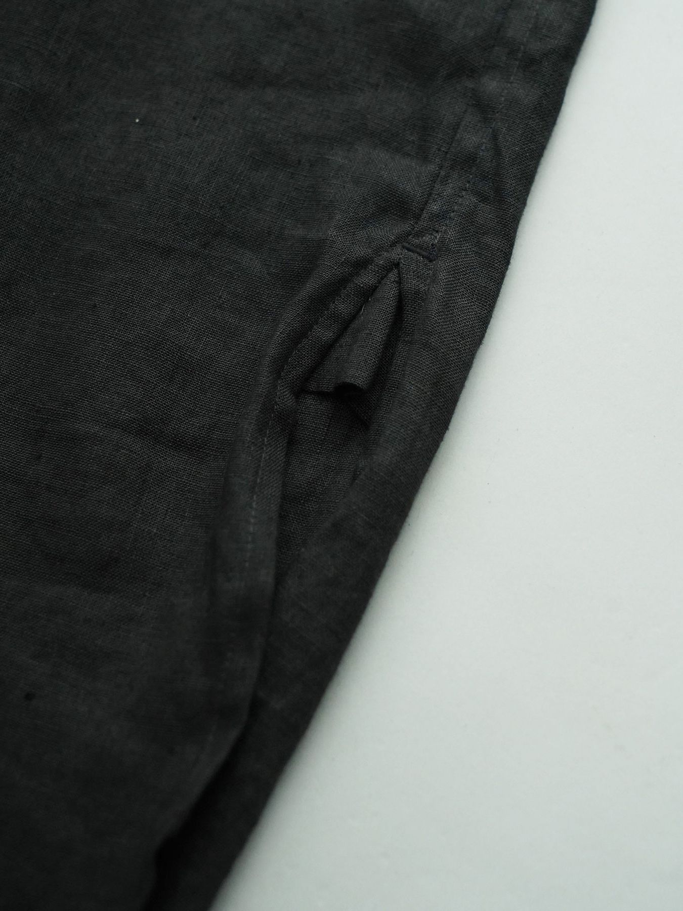 【予約品 11月23日(日) 締切】LINENOVERSHIRT / リネン ポロシャツ / CHARCOAL