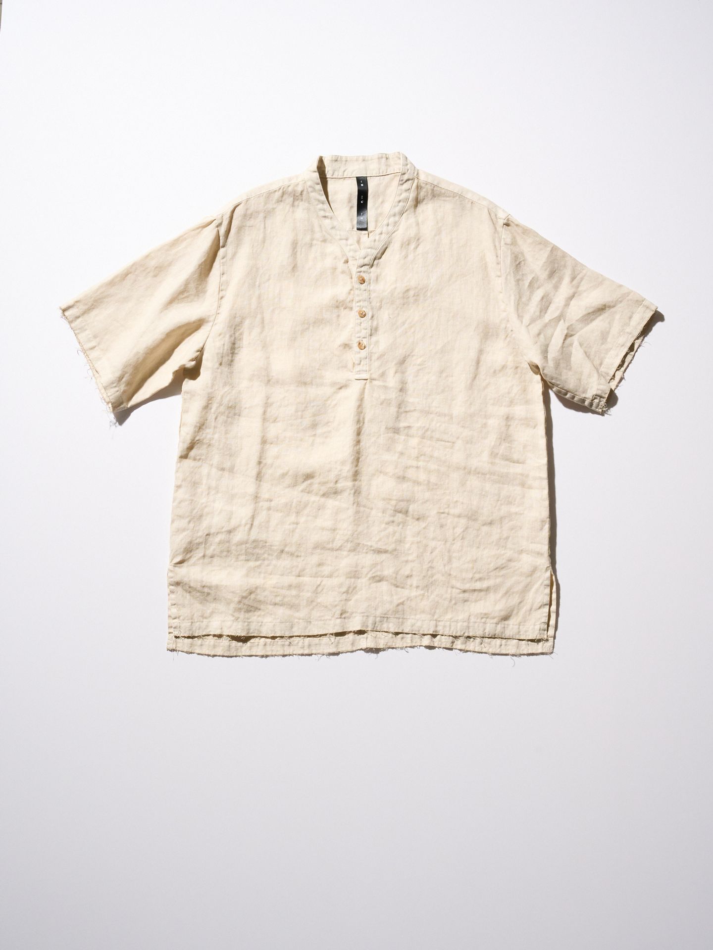 【予約品9月16日 10時締め】 smart collar pullover H/S / シャツ / ライトベージュ