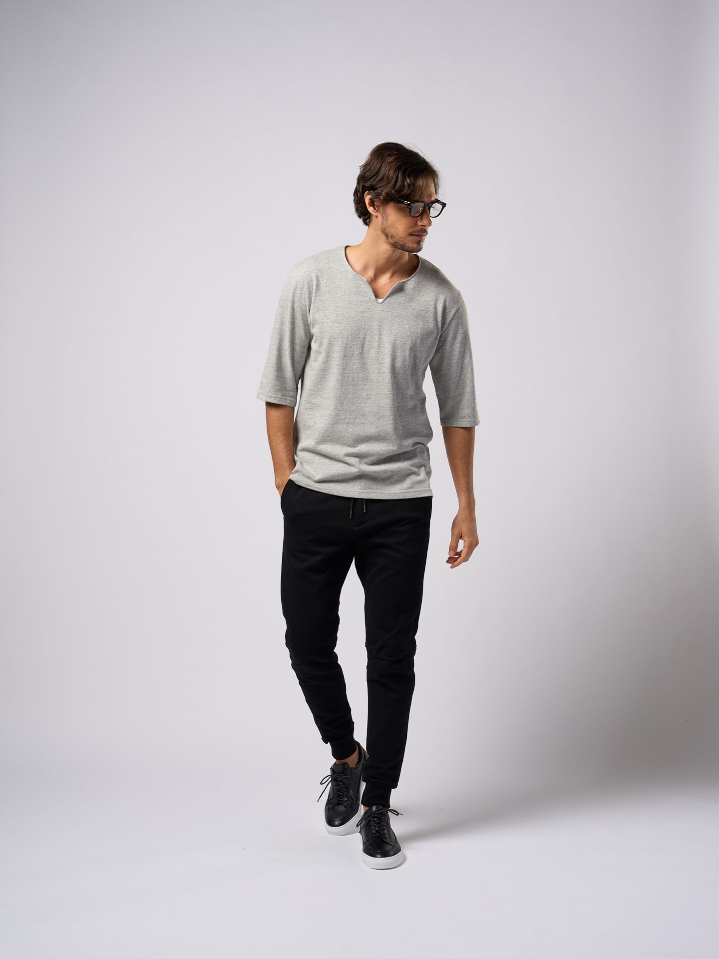 【予約品9月19日 10時締め】 basic rib sweat pants / スウェットパンツ / ブラック