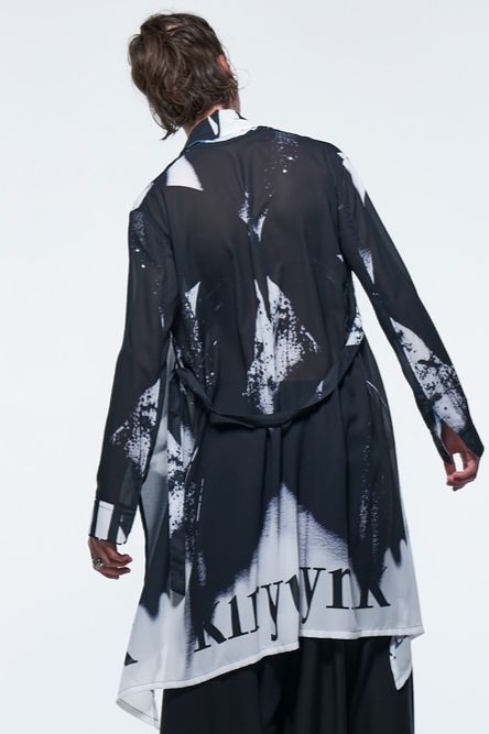 《予約品》 StoalFlareShirt / ブラック＆ホワイト 【kiryuyrik】 2023年3月以降入荷予定