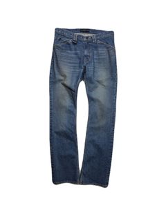 【予約品 3月9日(月) 18:00 締切】STRETCH DENIM PT / ストレッチデニム ブーツカットパンツ / ブルー
