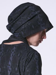 《予約品》 Cap / ニットキャップ / ブラックパイソンメッシュ