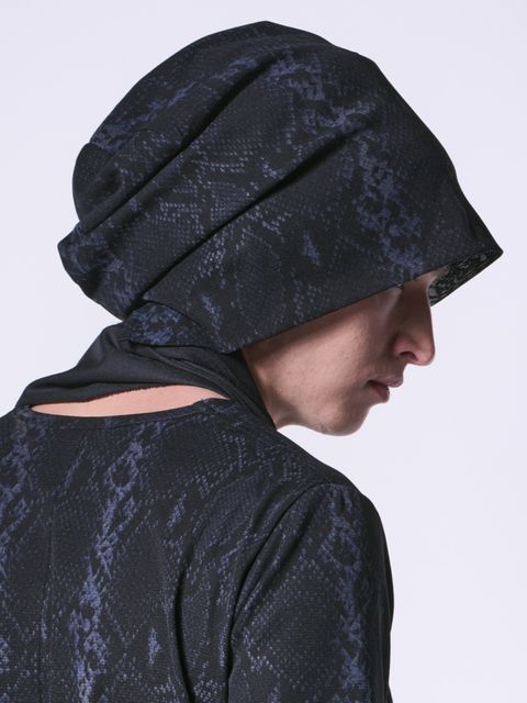 《予約品》 Cap / ニットキャップ / ブラックパイソンメッシュ