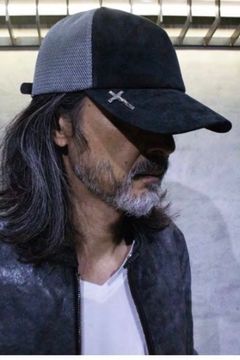 LEATHER MESH / BLACK ×GRAY【STRUM】