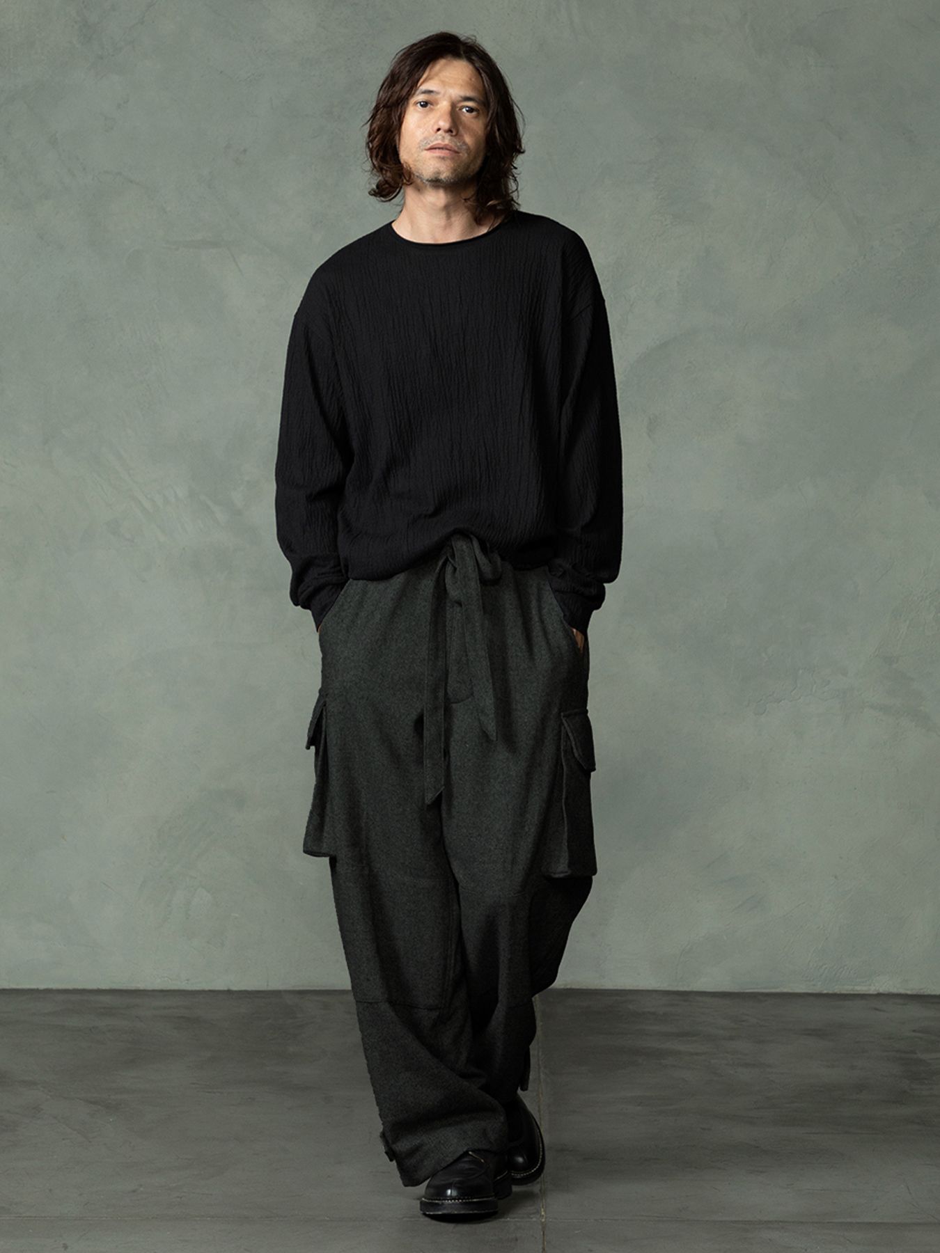 【予約品 7月5日(日) 締切】M47 WOOLTROUSERS / ウールカーゴパンツ / 杢チャコール