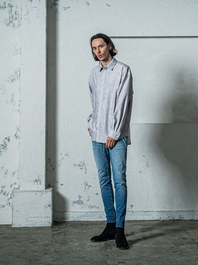 《予約11月17日19時締め》 EX denim jersey  EDGE   PT / ジャージパンツ ライトインディゴブルー