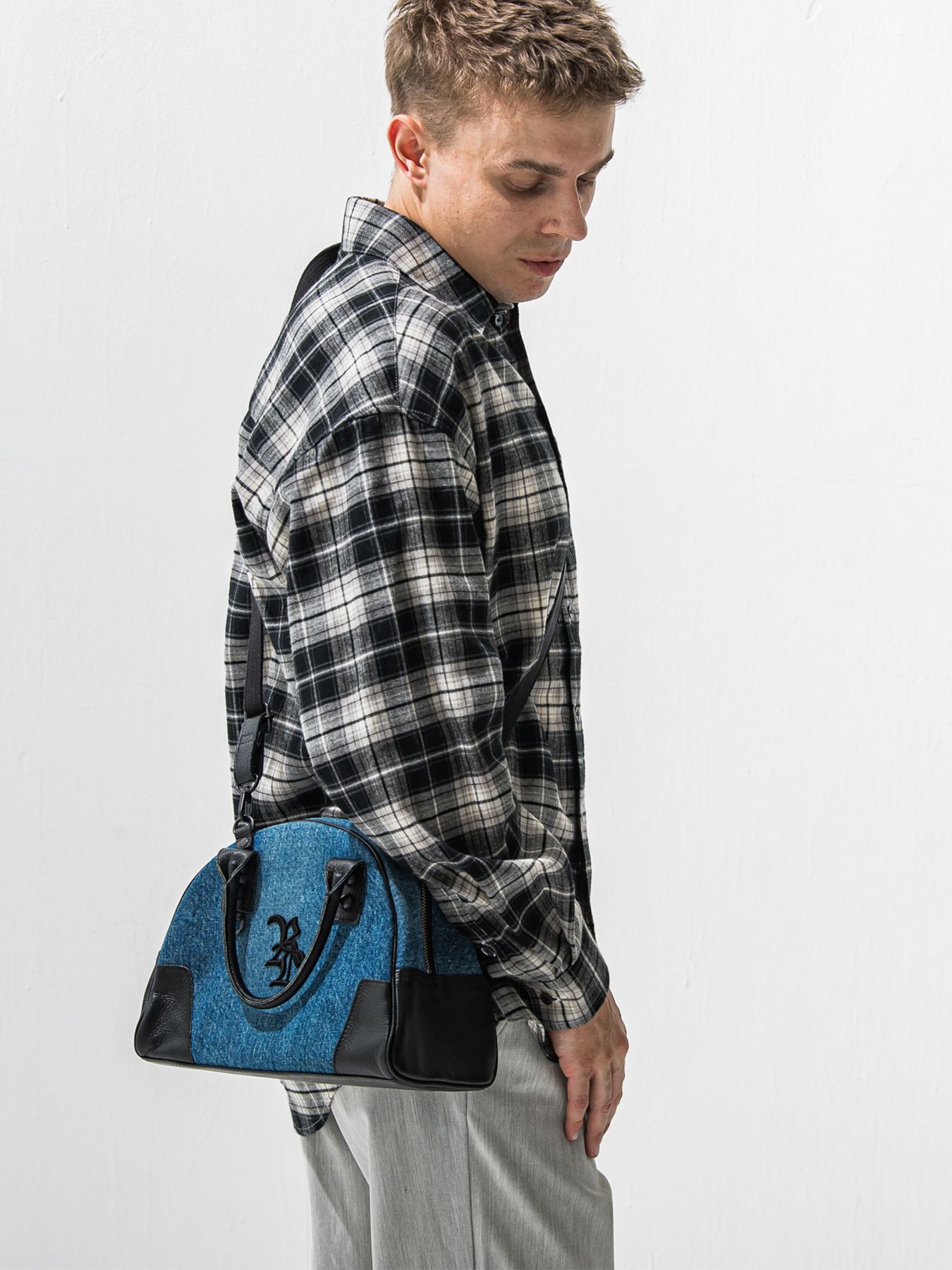 【予約品 9月6日(日) 締切】DECADEコラボ DENIM MINI BOSTON BAG / デニムボストンバッグ / デニム