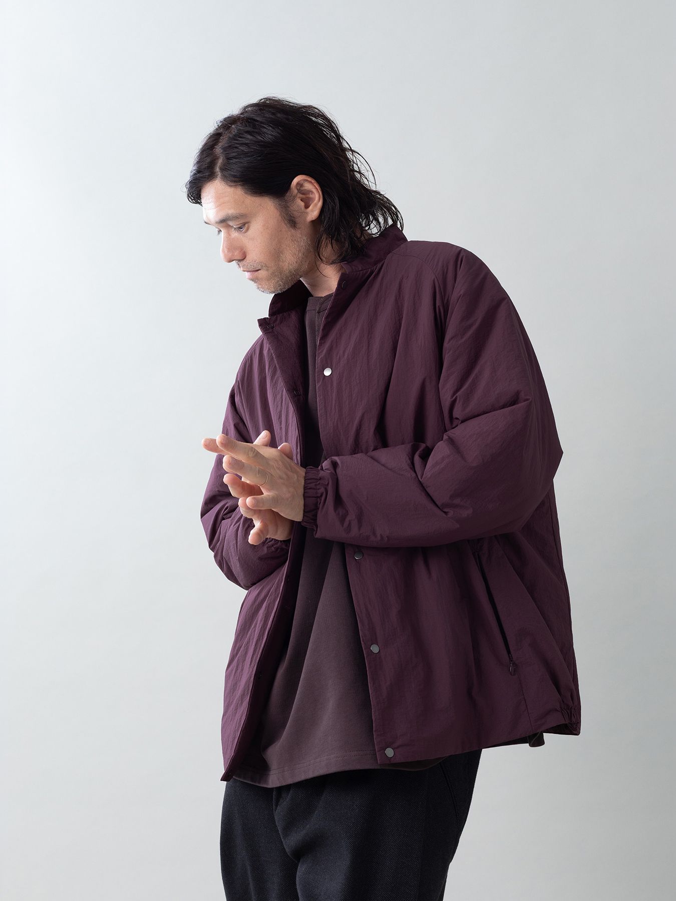 【予約品 5月27日(水) 締切】VEIL-BLOUSON / スタンドブルゾン / パープル