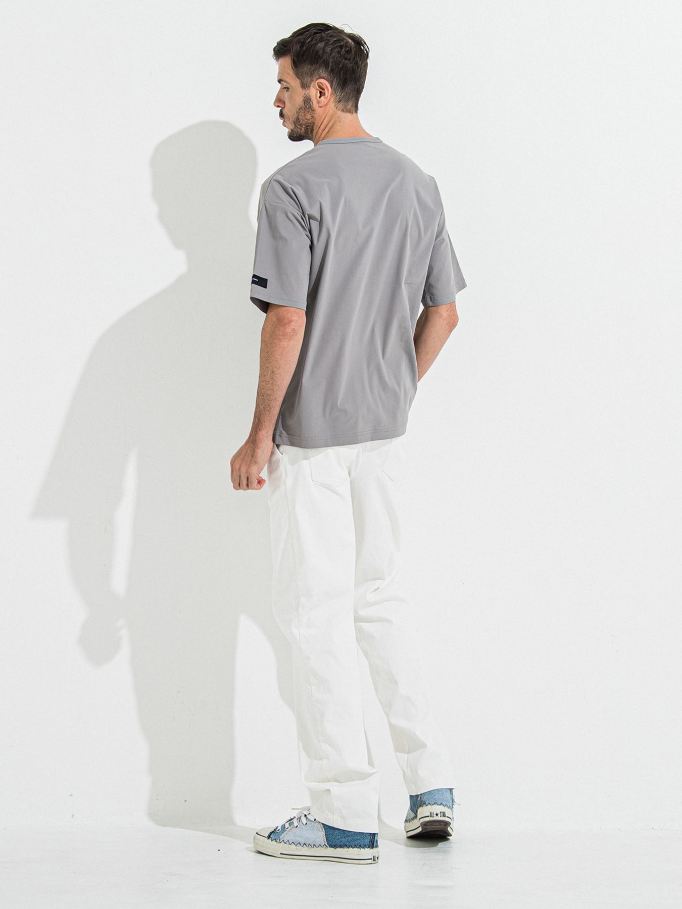 【予約品】NYLON OVER T /  ナイロンオーバーサイズTシャツ / グレー