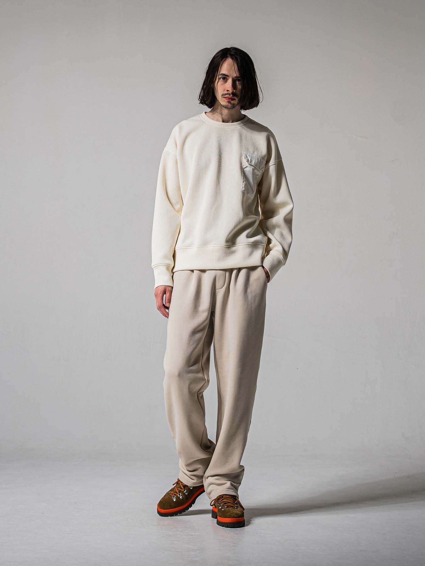 【予約品 11月16日(日) 締切】HF URAKE WIDE TUCK PANTS / 裏毛 セミワイドシルエット ワンタック イージーパンツ / グレージュ