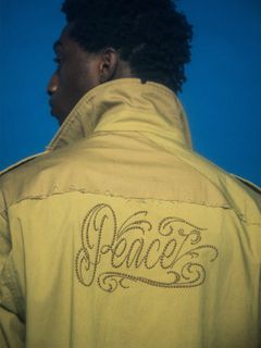 【予約品 8月23日(日) 締切】N/C GABA JKT/Peace / メタル / ベージュ