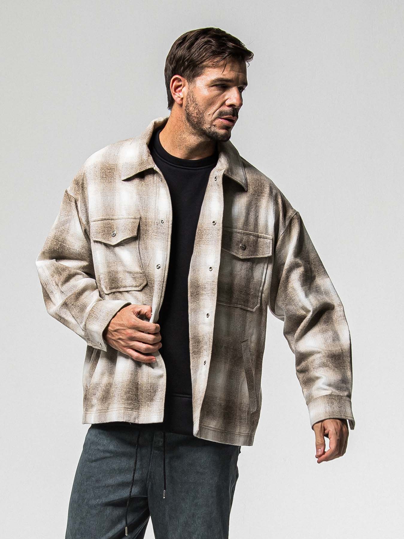 【予約品 8月31日(日) 締切】FLANNEL CHECK JK / フランネルチェック ジャケット / ブラウン