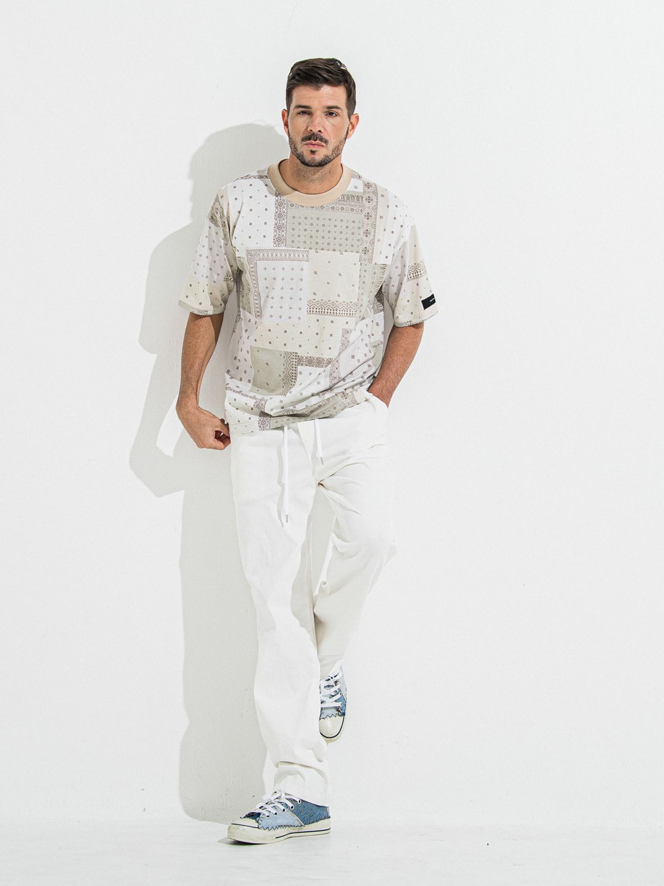 【予約品 】BANDANA OVER TEE / バンダナオーバーサイズTシャツ / ベージュ