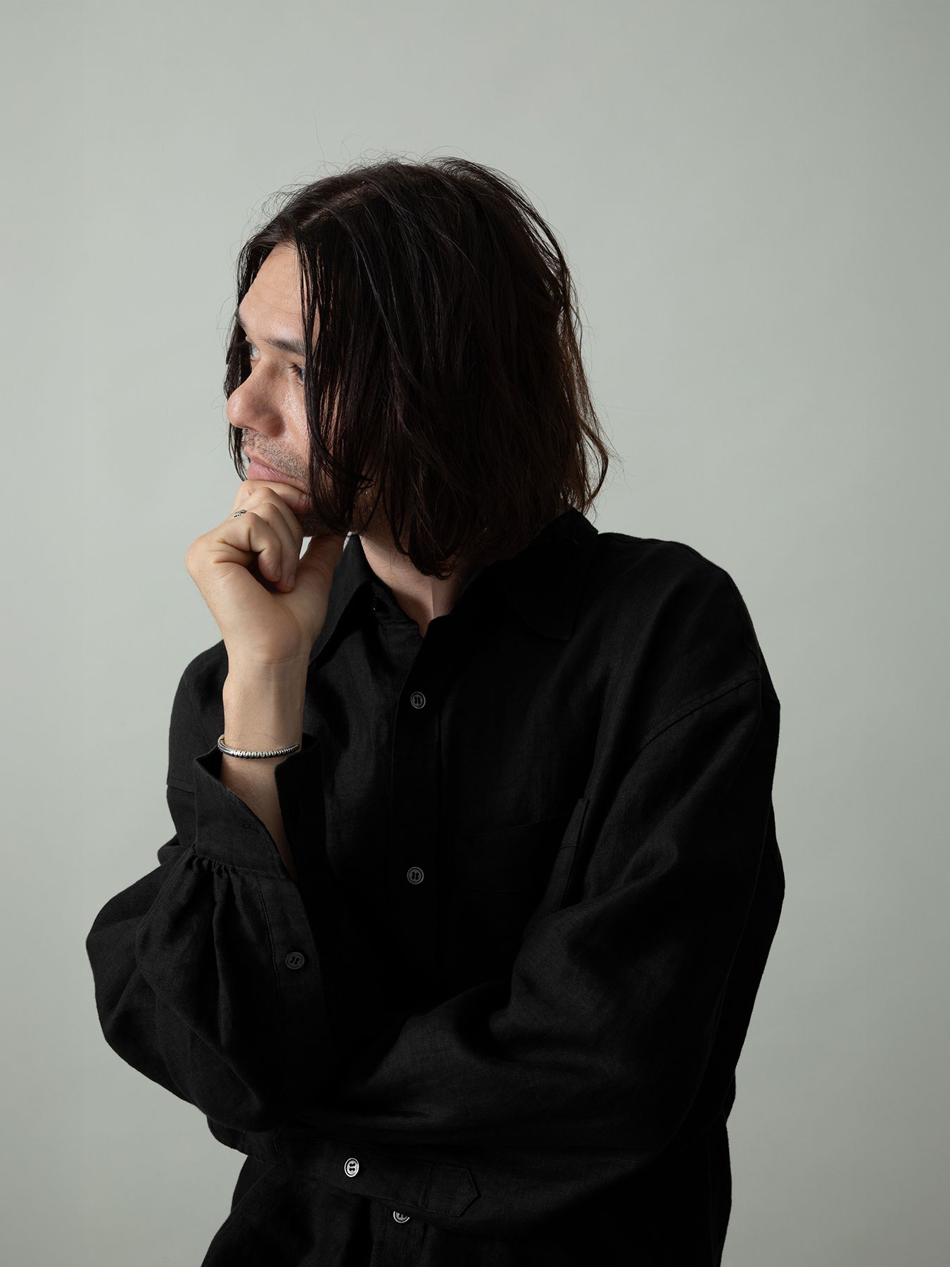 【予約品 2月1日(日) 締切】GATHERLINEN SHIRTS / リネンシャツ / ブラック