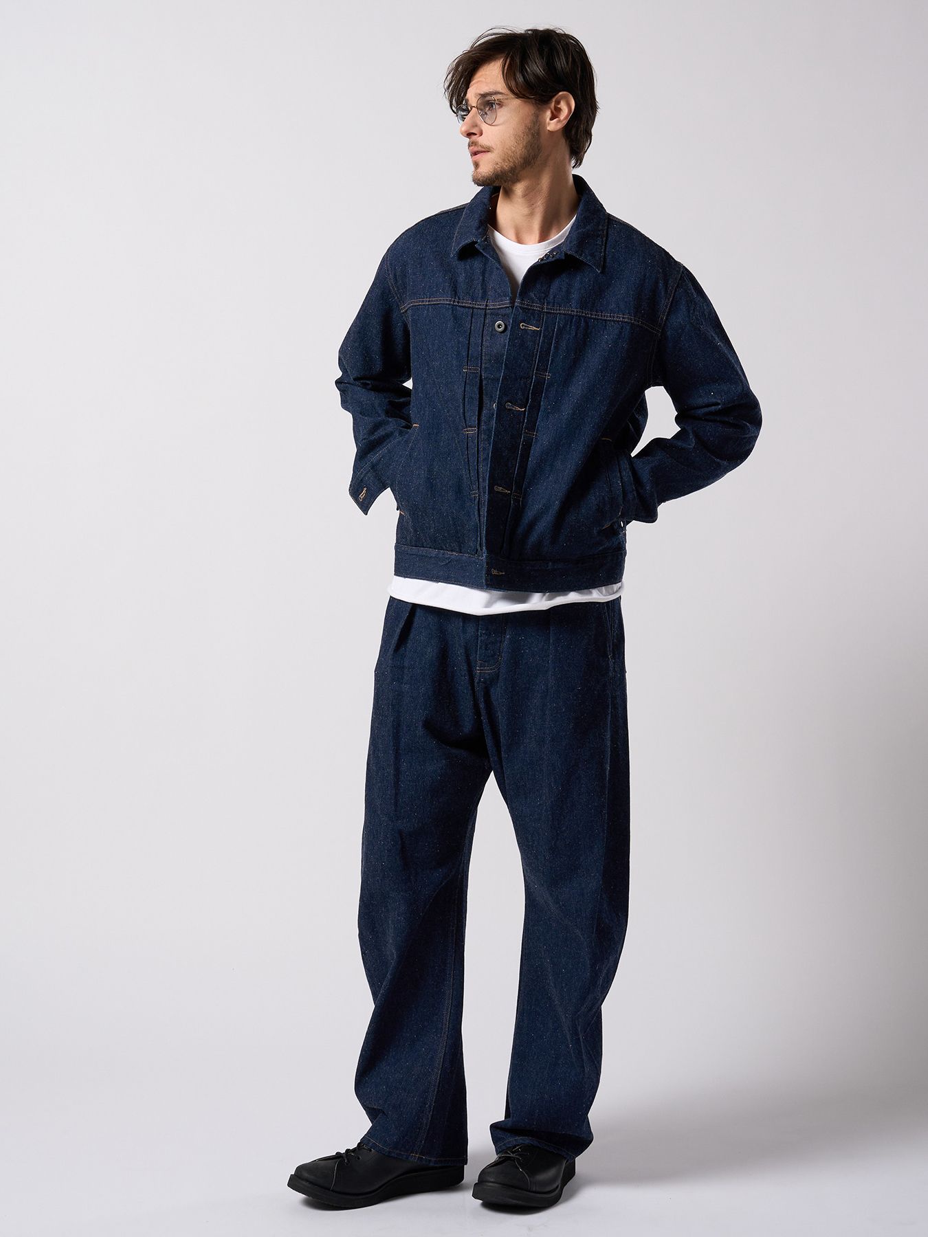 【予約品 4月19日(日) 18時締切】wide banana denim(OW)  / ワイドバナナデニム ワンウォッシュ / インディゴ