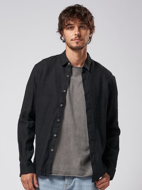 《予約品》 short point collar shirt / カラーシャツ / ブラック