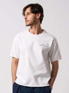 【予約品 4月19日(日) 18時締切】Ohta Design × wjk collaboration："relax" cut-off S/S / "relax" カットオフ ショートスリーブ / ホワイト
