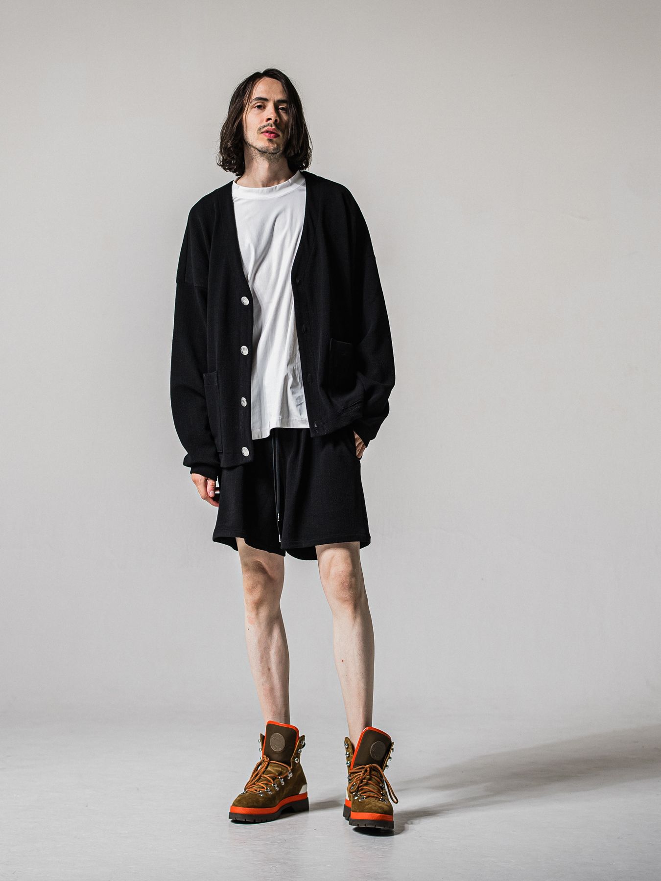 【予約品 11月16日(日) 締切】BLISTER KNIT C/D / ブリスターニットカーディガン  / ブラック