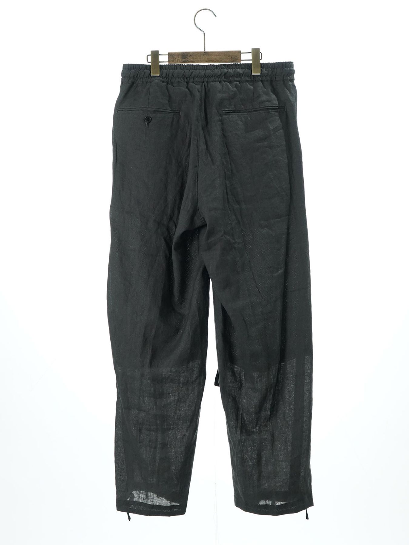 【予約品 11月23日(日) 締切】LINENTROUSERS / リネン2タックスラックス / CHARCOAL