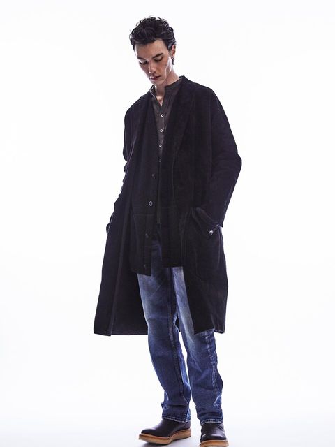 Japan Calf Suede Over Coat   RUST /  カーフスエード オーバーコート / ブラック 【STRUM】