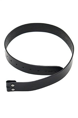 《予約品6/17締め》 CowSmoothLeather Belt / 革ベルト軸 単品 / Black