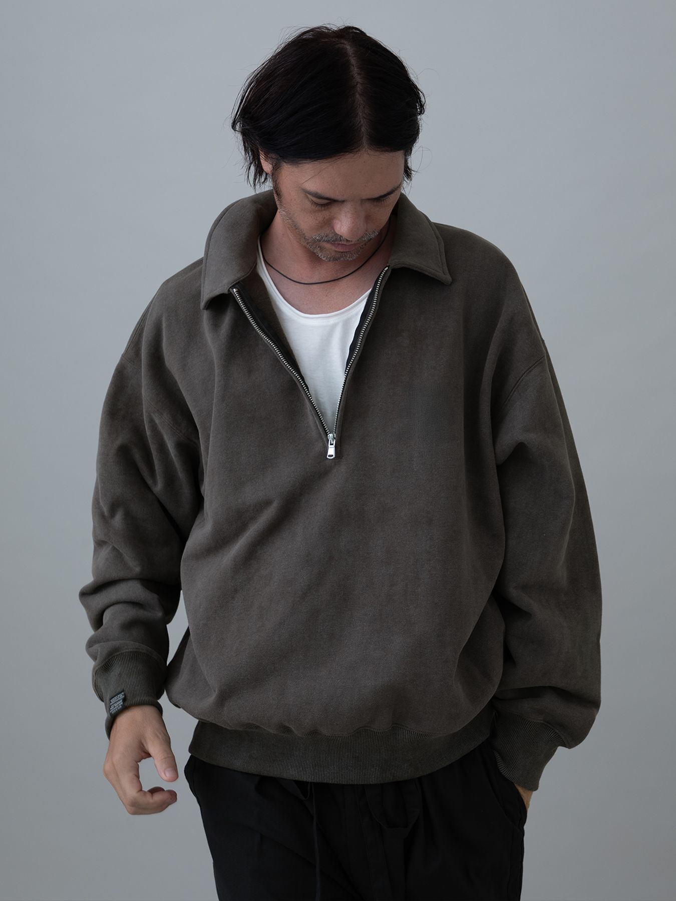 【予約品 11月23日(日) 締切】MINIMALPULLOVER / プルオーバーシャツ / CHARCOAL
