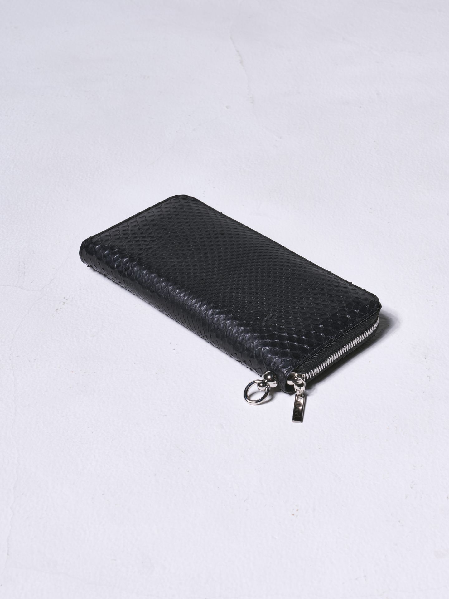 RoundZippSlitWallet / ラウンドジップウォレット / ブラックパイソン MADE IN JAPAN