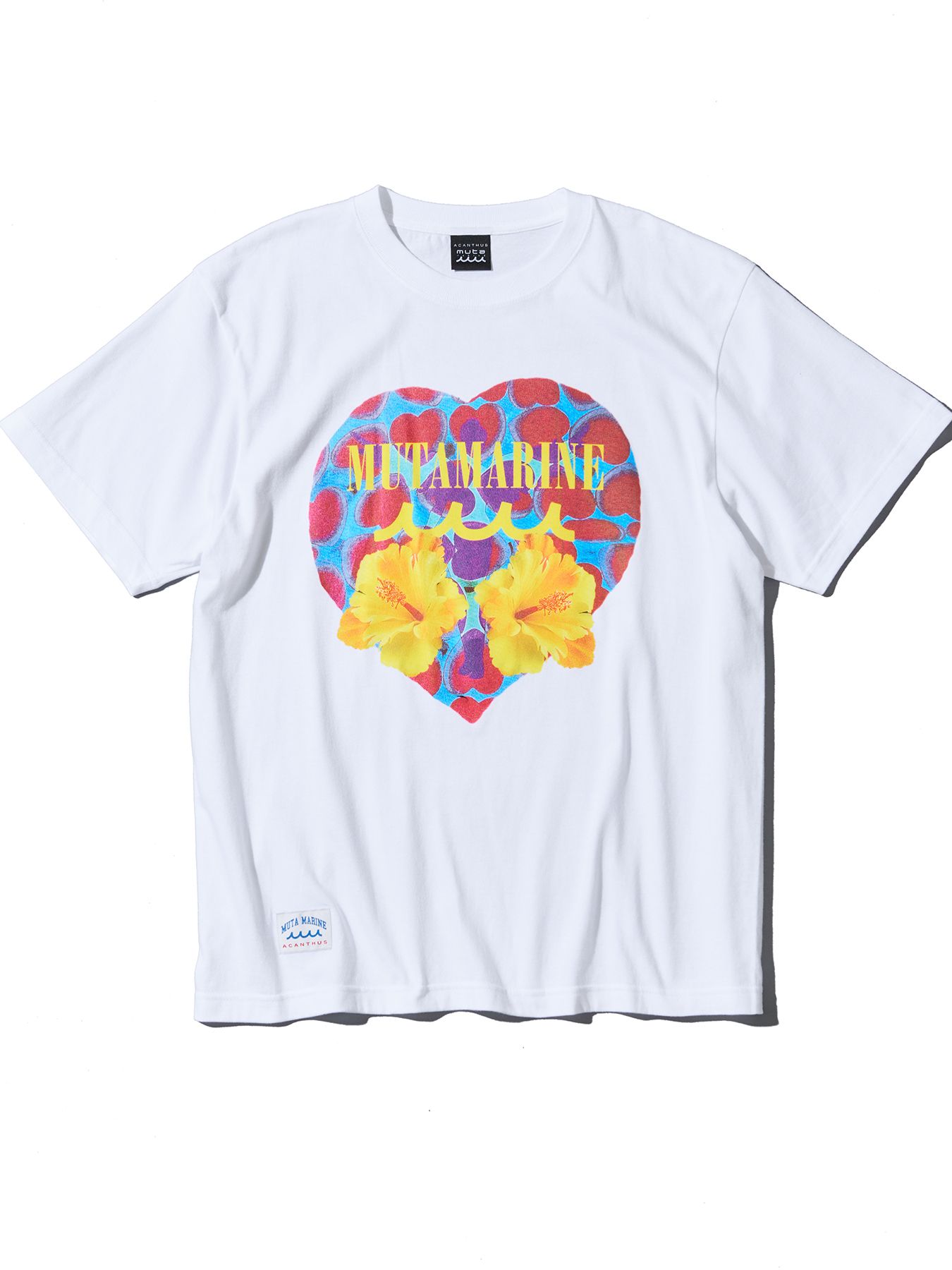 【予約品 10月9日(木) 締切】muta Heat Hibiscus Tee / Tシャツ / ホワイト【Acanthus × muta MARINE】