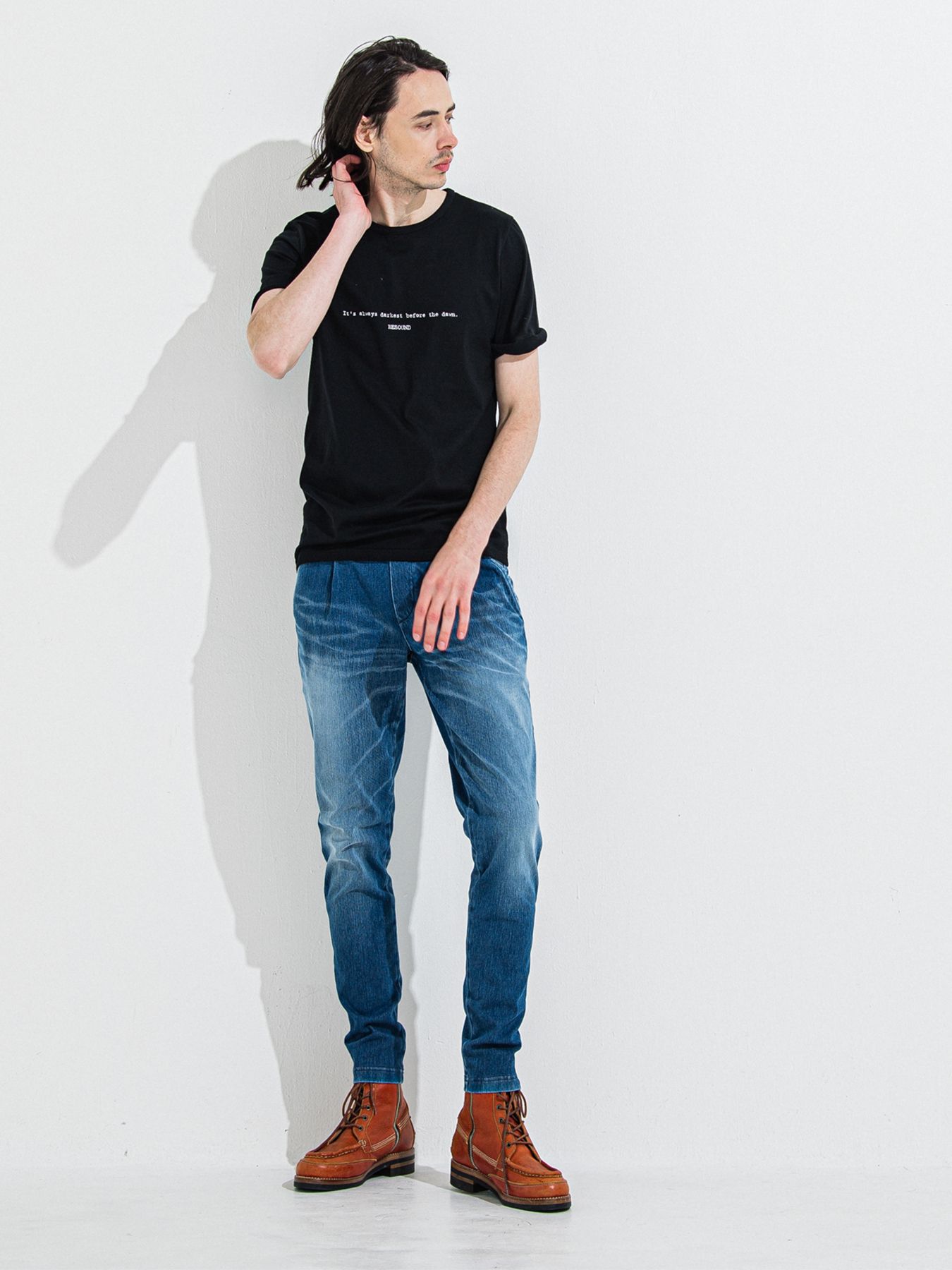 【予約品】DENIM JERSEY CHRIS EASY TUCK PT / デニムジャージクリスイージータックパンツ / ダーク