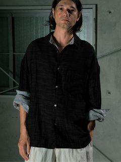 【予約品 11月9日(月) 締切】BACKSTRIPESHIRT / バックストライプシャツ / ブラック