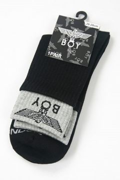 2TONE EAGLE SOX ソックス / BLACK 【BOY LONDON】
