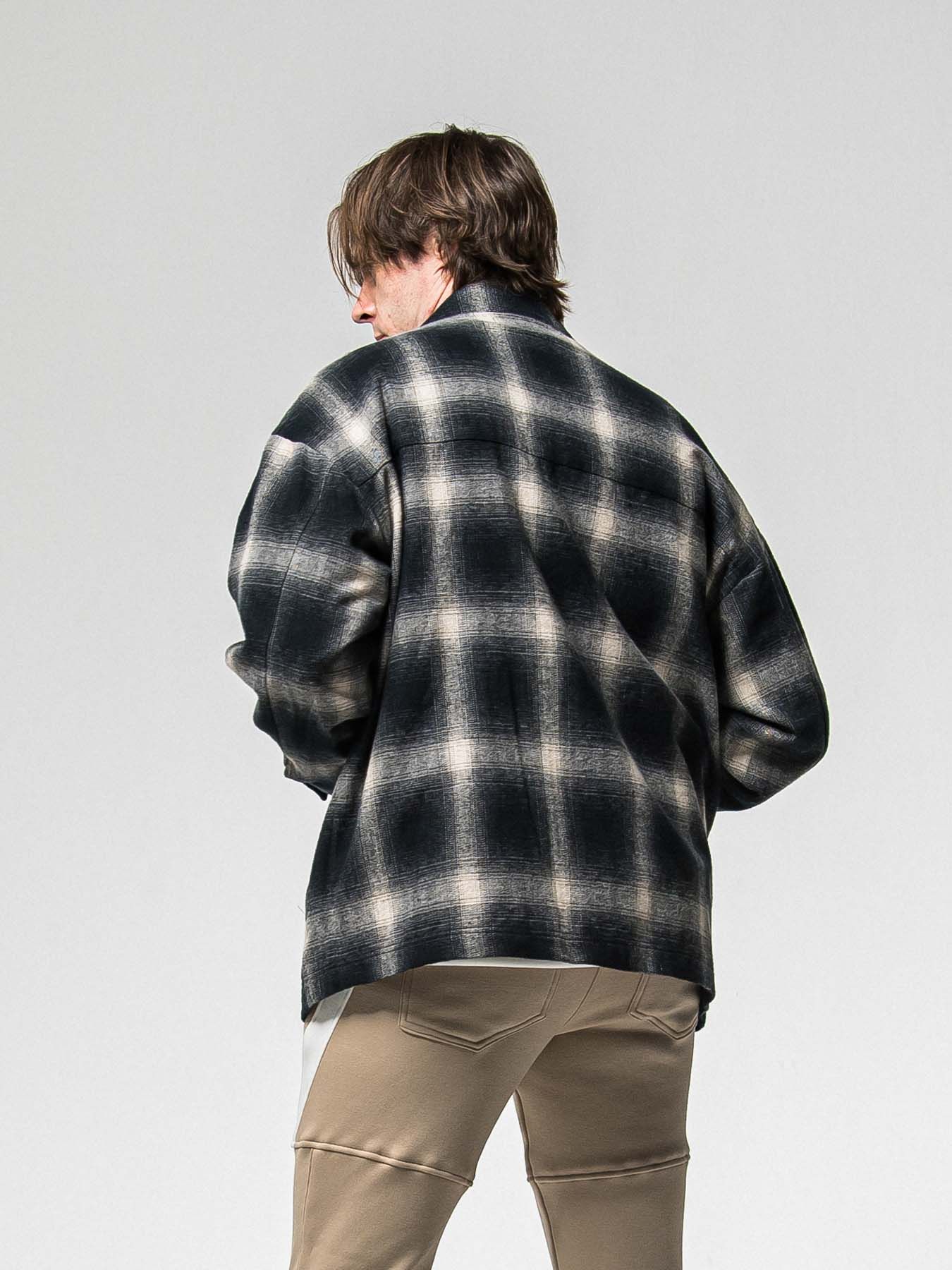 【予約品 8月31日(日) 締切】FLANNEL CHECK JK / フランネルチェック ジャケット / ブラック