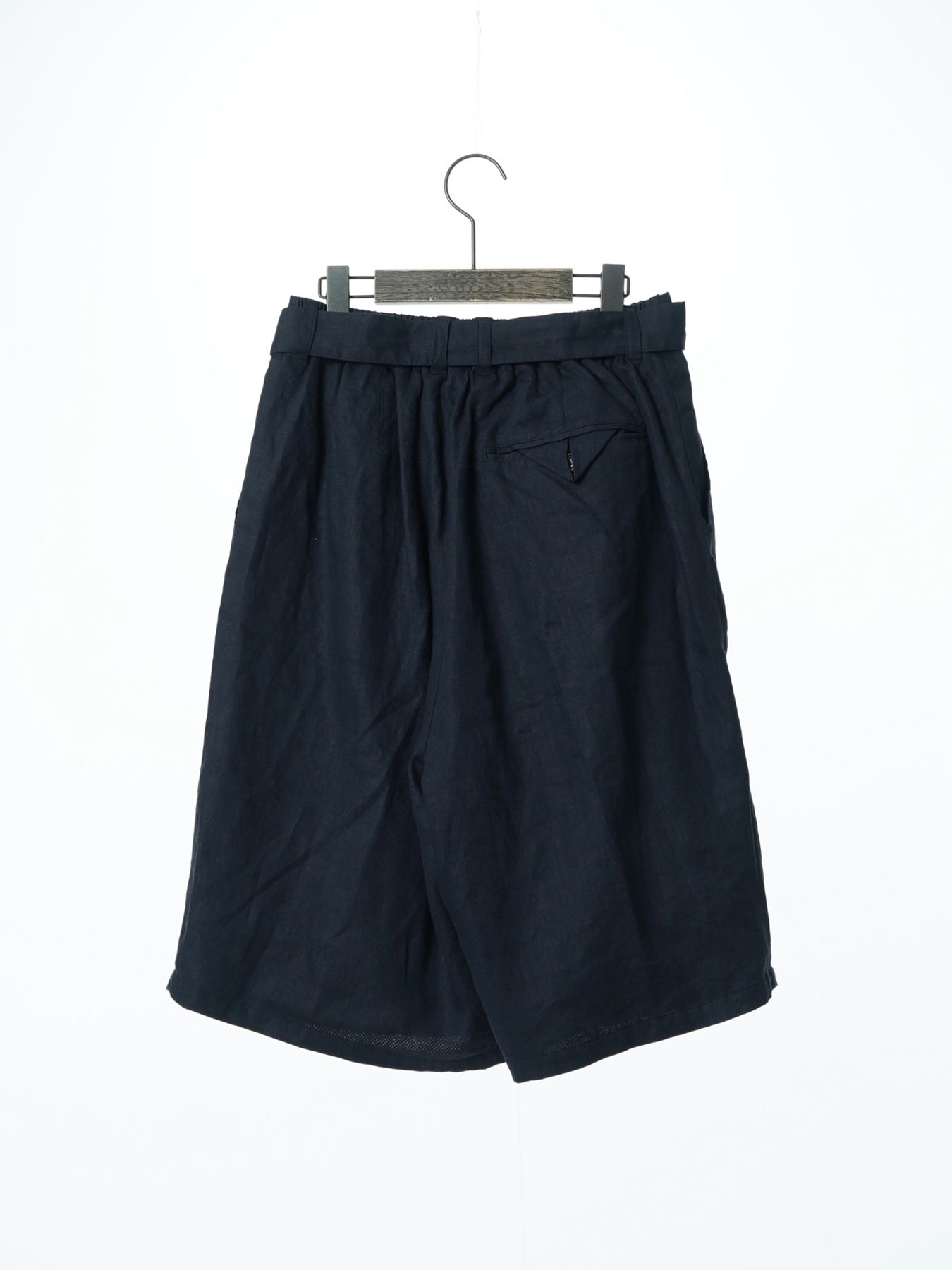 【予約品 2月1日(日) 締切】LINEN OVERSHORTS / オーバーサイズシルエット ショーツ / ネイビー